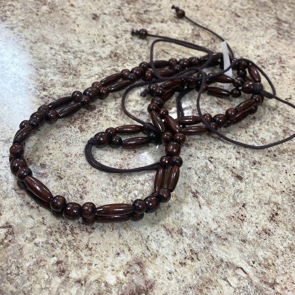 Vintage NWT women’s one size wooden beaded tie belt - Picture 5 of 5